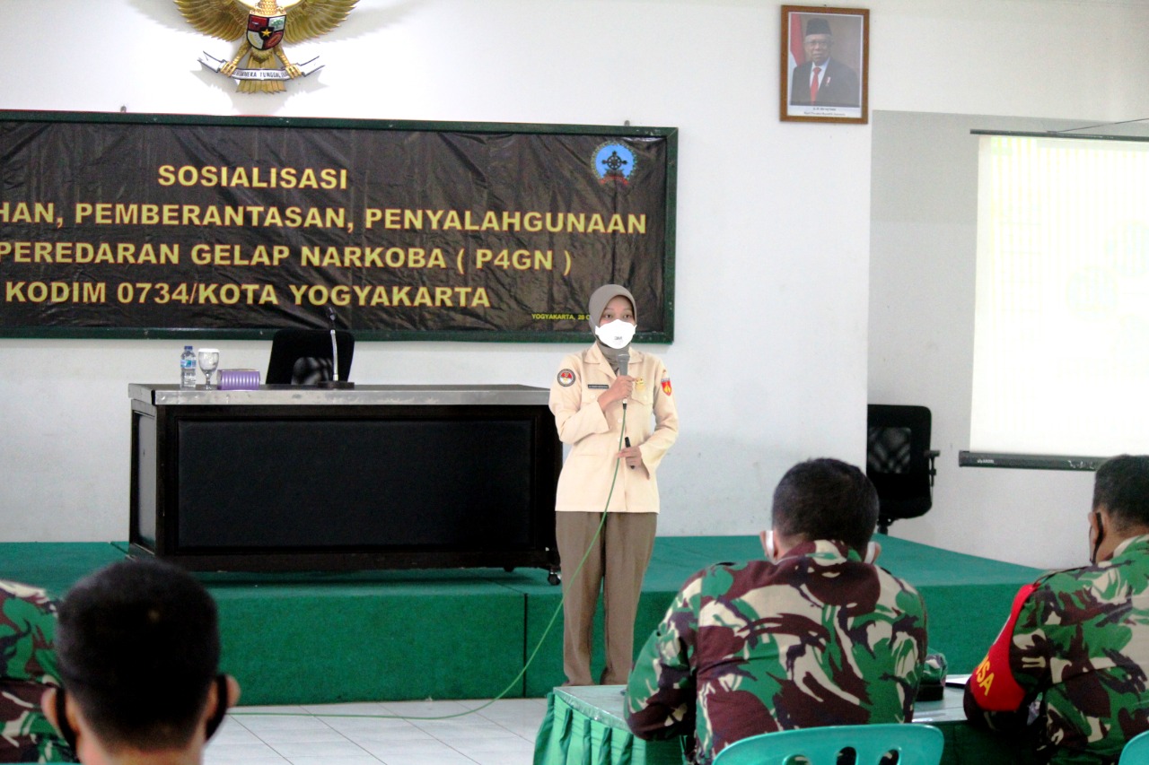 Cegah Bahaya Narkoba Di Lingkungan Prajurit, Kodim 0734/Kota Yogyakarta Gelar Sosialisasi P4GN
