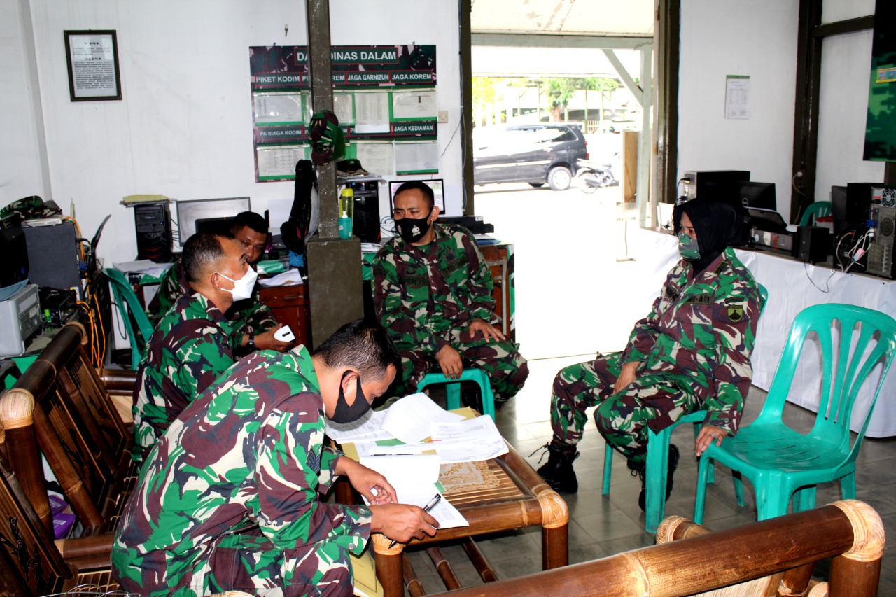 Kodim 0734/Kota Yogyakarta Terima Kunjungan Tim Wasgiat  Bidang Personel