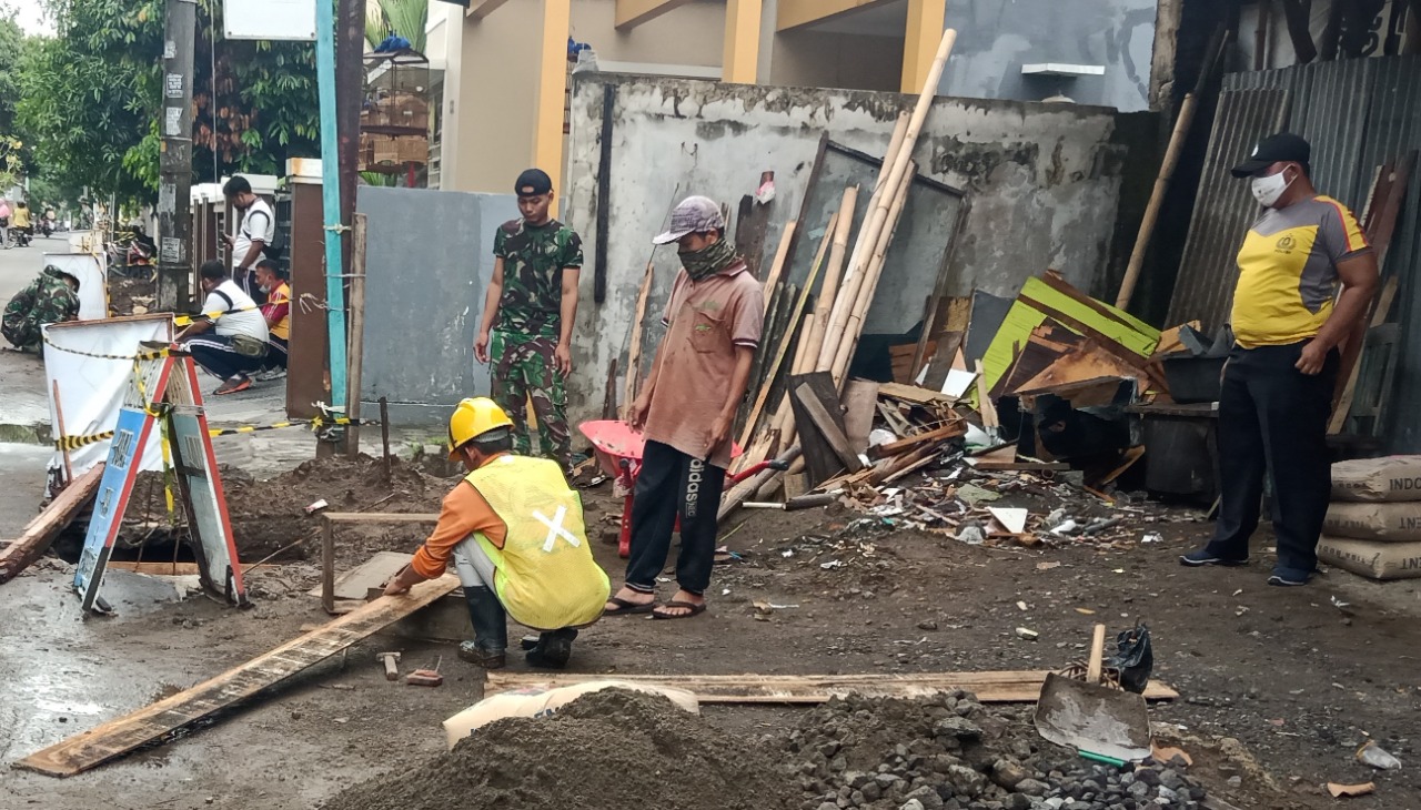 TMMD REG JOGJA PRIORITASKAN PEMBANGUNAN SALURAN AIR HUJAN (SAH)