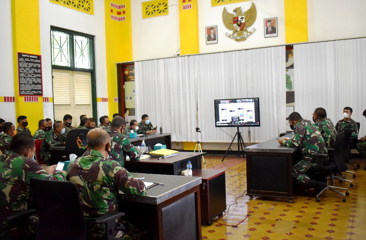 Kodim 0734/Kota Yogyakarta Ikuti Sosialisasi Dan Pelatihan Penggunaan Aplikasi Silacak Dan Ina Risk