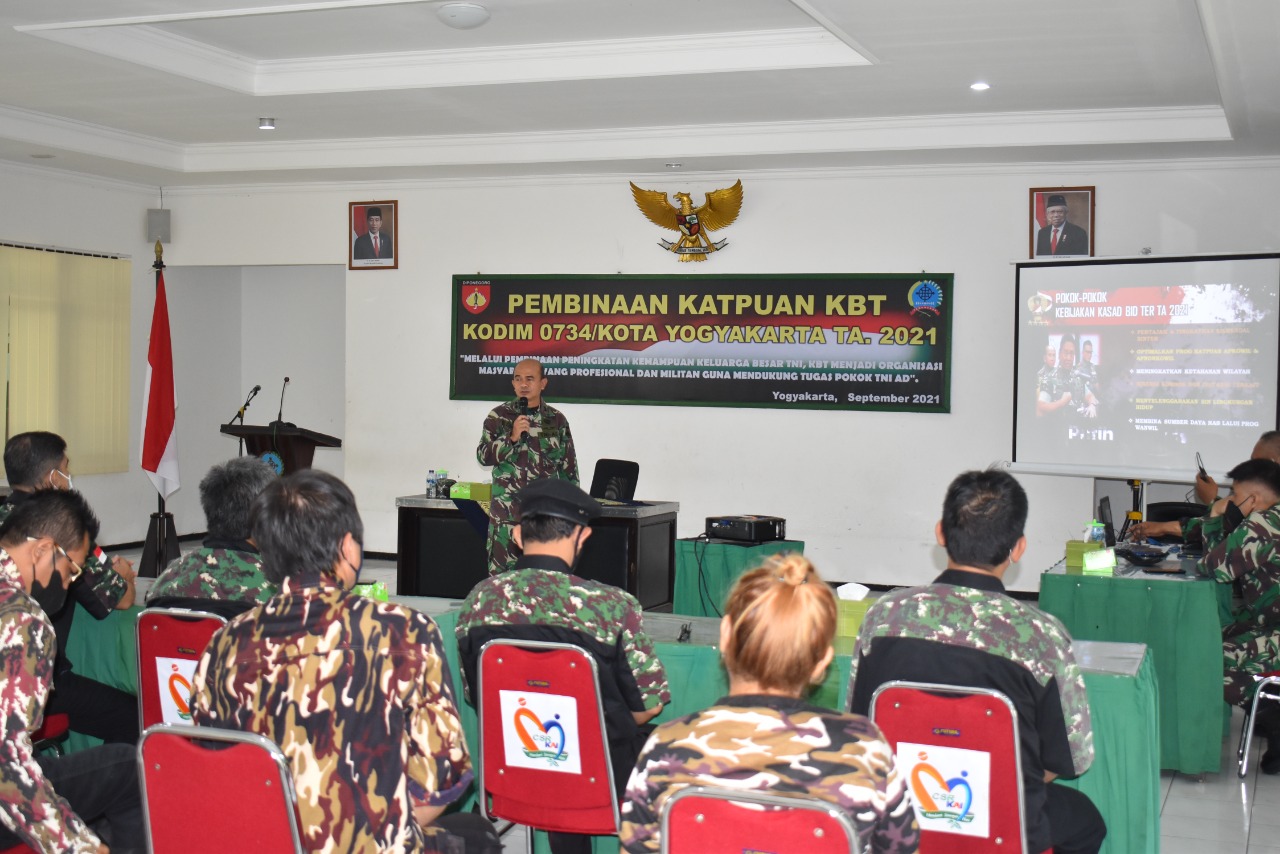 Kodim 0734/Kota Yogyakarta Gelar Pembinaan Peningkatan Kemampuan Keluarga Besar Tentara
