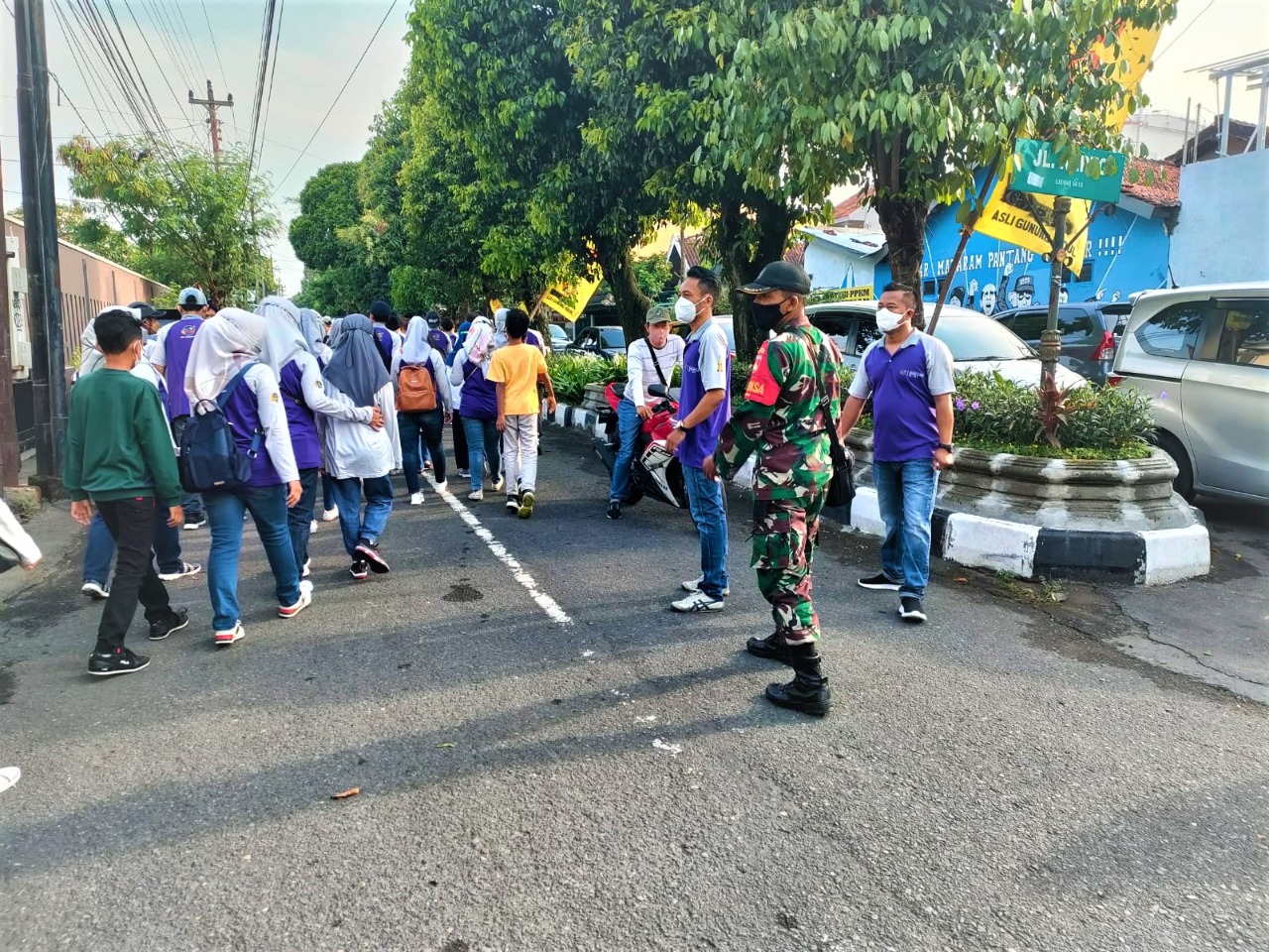 Babinsa 90 Orang Ikuti Jalan Sehat HUT Agraria di Jogja