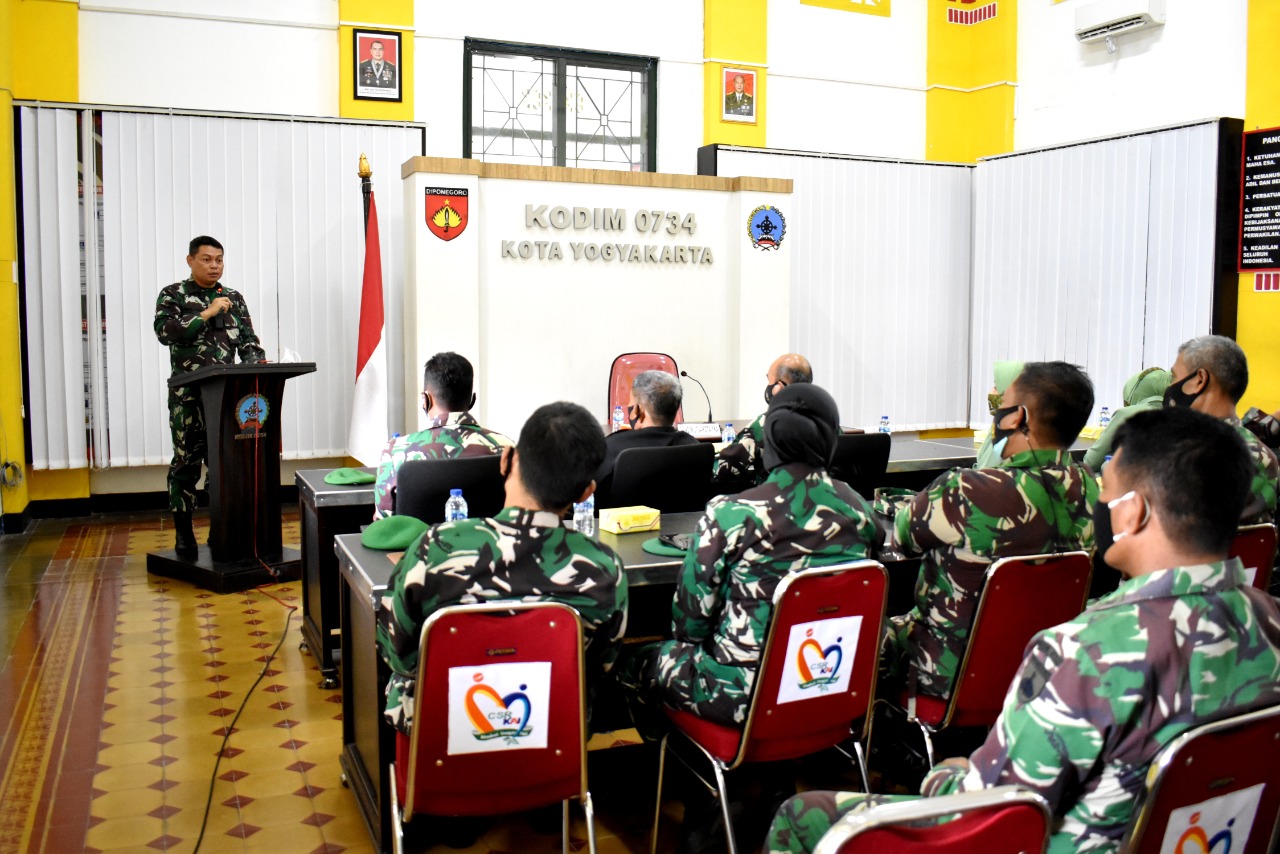 Dandim 0734/Kota Yogyakarta Pimpin Korps Raport Pindah Satuan  