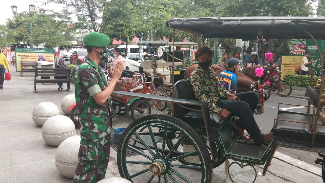 Malioboro Sasaran Prioritas Imbauan Prokes Oleh TNI