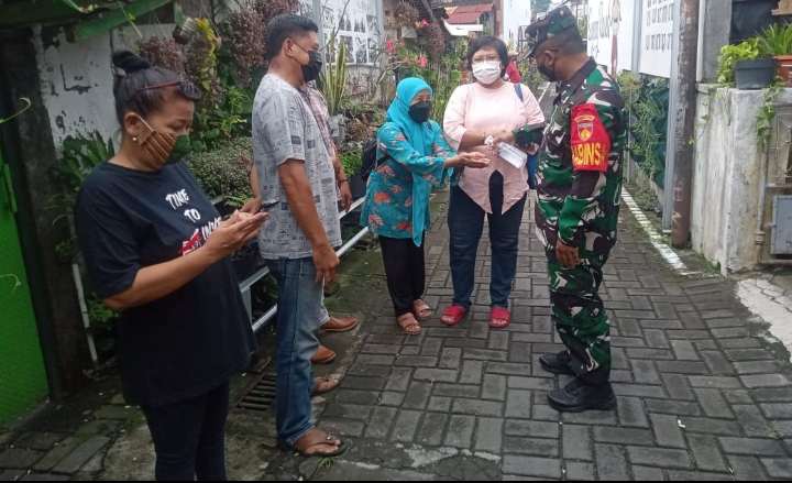 BABINSA BAUSASRAN  KORAMIL 04/DANUREJAN IMBAU PROTOKOL KESEHATAN DI KAMPUNG BAUSASRAN