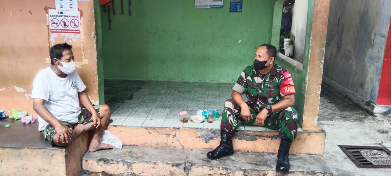 Dukung Program Vaksinasi Babinsa Terjun Langsun ke Warga Binaan