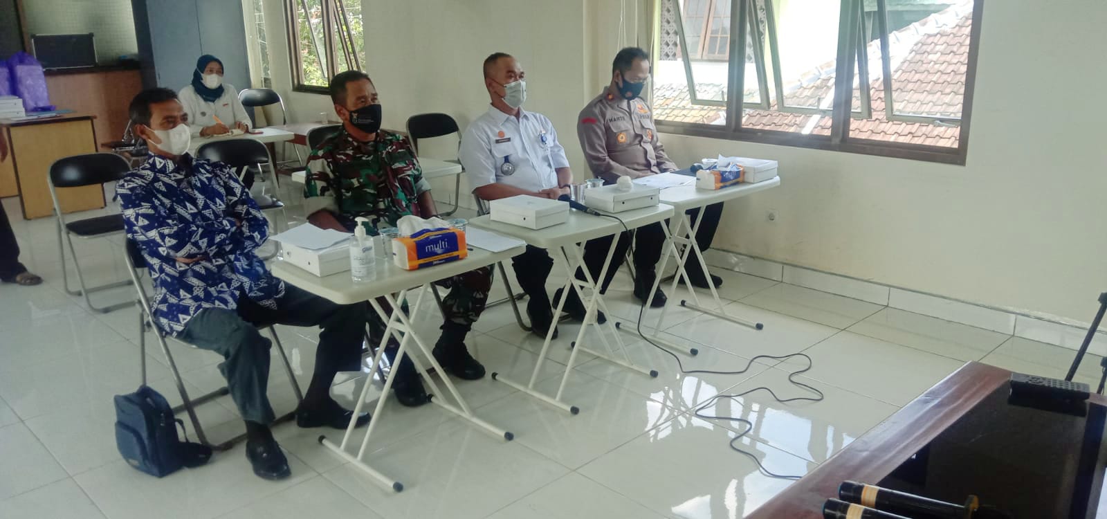 Danramil 10/Wirobrajan Rapat Koordinasi dan Konsolidasi Pengendalian Covid-19 Prokes Level IV