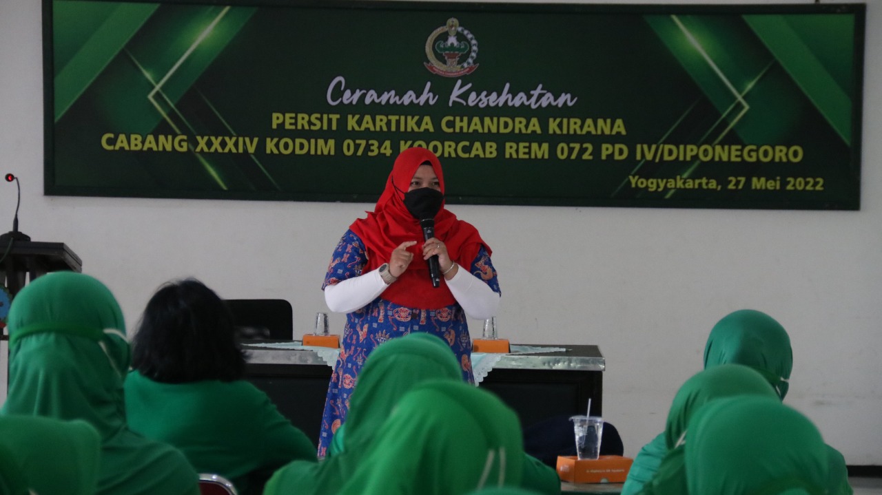Persit KCK Cabang XXXIV Kodim Yogyakarta Terima Ceramah Kesehatan