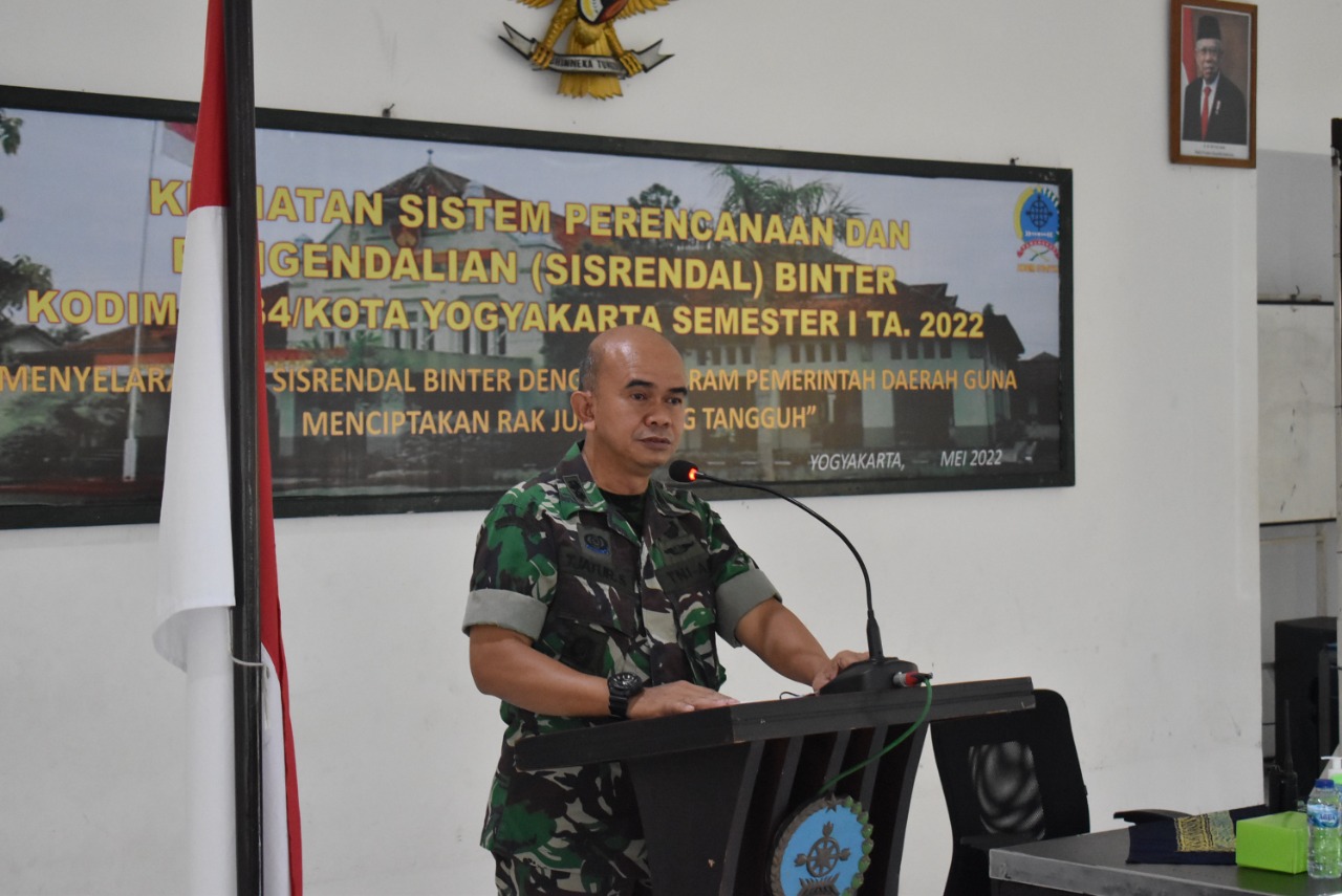 Melalui Sisrendal Binter Kodim 0734/Kota Yogyakarta Sinkronkan Program Binter Satkowil Dengan Program Pemda 